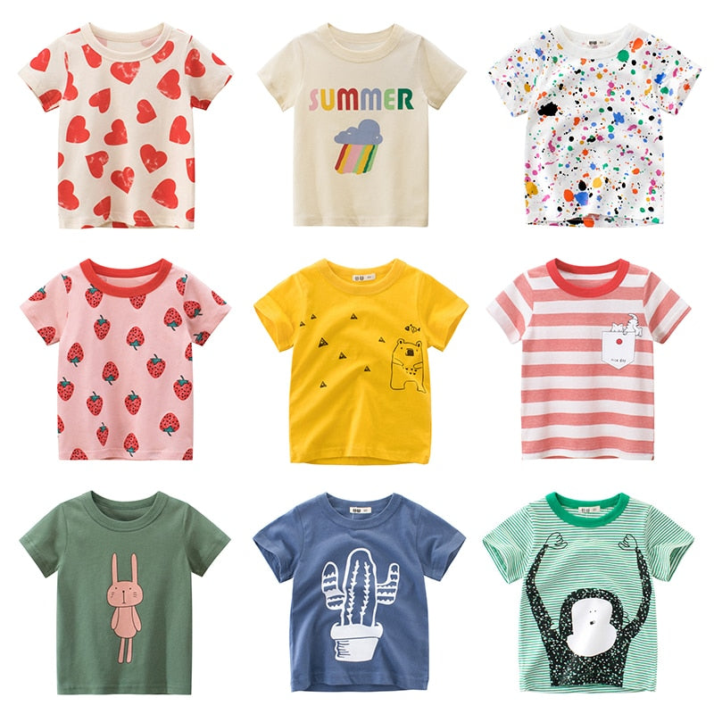 
                  
                    Baby T Shirt Cartoon Baby Kids Boys Girls Children Cotton Short Sleeves Summer Clothing Children&#39;s T-Shirt Tee Toddler Clothes
                  
                