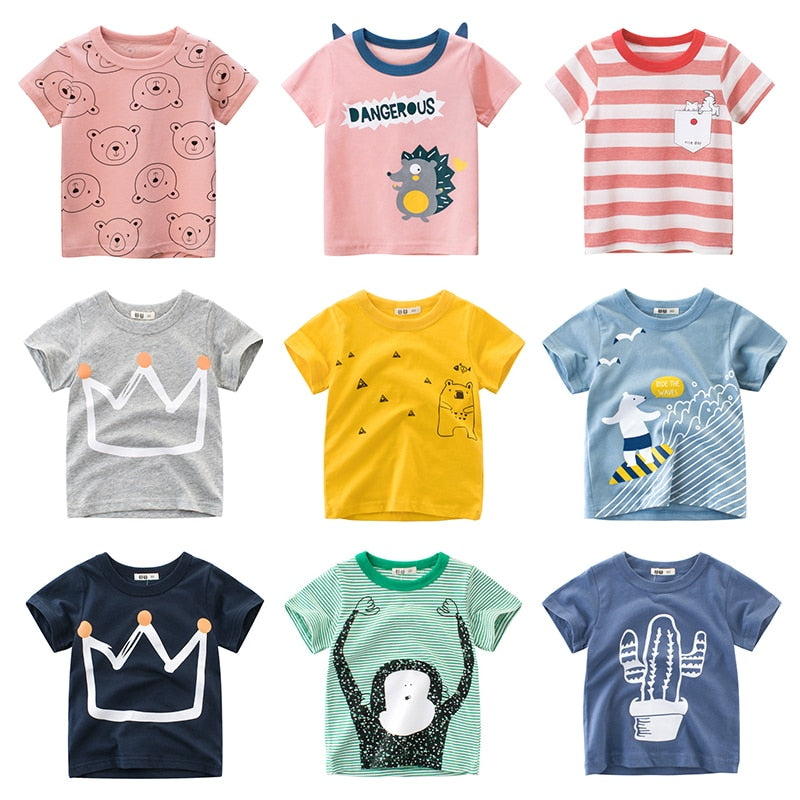 
                  
                    Baby T Shirt Cartoon Baby Kids Boys Girls Children Cotton Short Sleeves Summer Clothing Children&#39;s T-Shirt Tee Toddler Clothes
                  
                