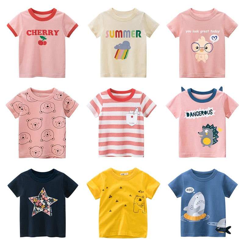 
                  
                    Baby T Shirt Cartoon Baby Kids Boys Girls Children Cotton Short Sleeves Summer Clothing Children&#39;s T-Shirt Tee Toddler Clothes
                  
                