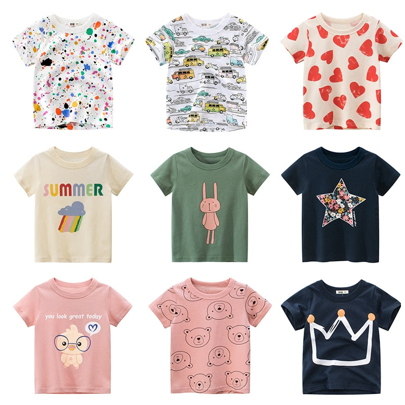 
                  
                    Baby T Shirt Cartoon Baby Kids Boys Girls Children Cotton Short Sleeves Summer Clothing Children&#39;s T-Shirt Tee Toddler Clothes
                  
                