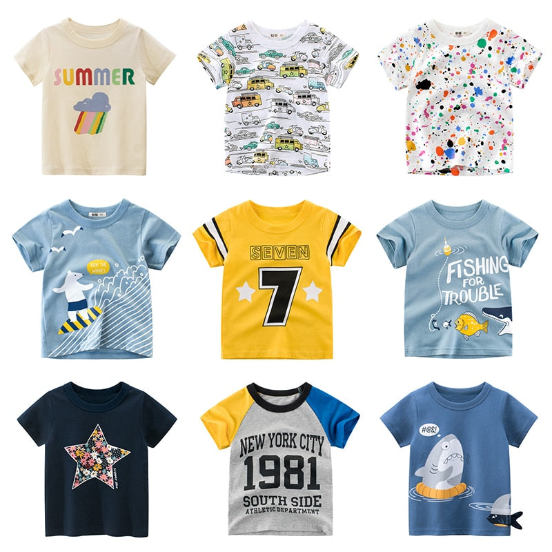 
                  
                    Baby T Shirt Cartoon Baby Kids Boys Girls Children Cotton Short Sleeves Summer Clothing Children&#39;s T-Shirt Tee Toddler Clothes
                  
                