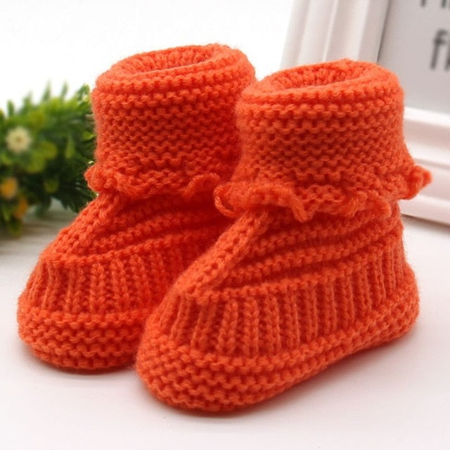 
                  
                    Infant Knit Fleece Boots- Orange
                  
                