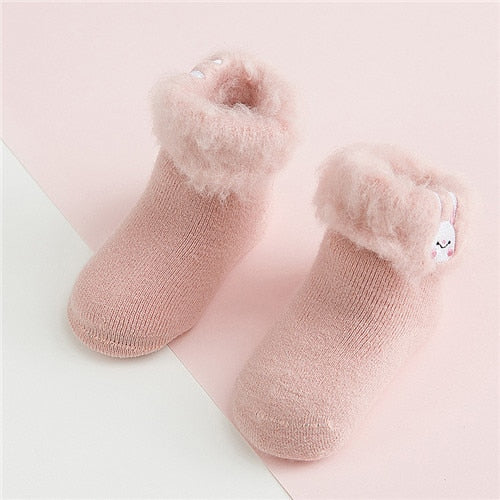 Winter Thick Socks - Pink Bunny