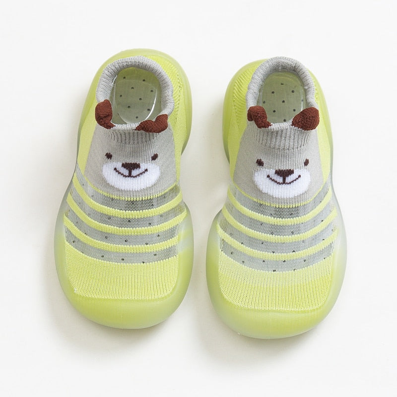 Summer Sock Shoes- Animal Print- Grey