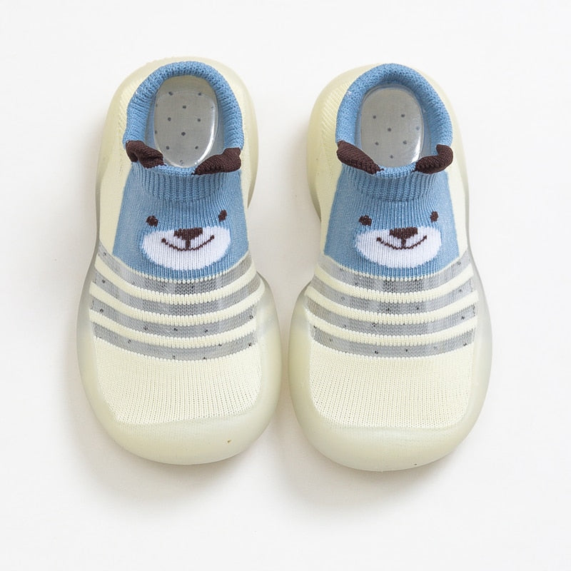 Summer Sock Shoes- Animal Print- Blue