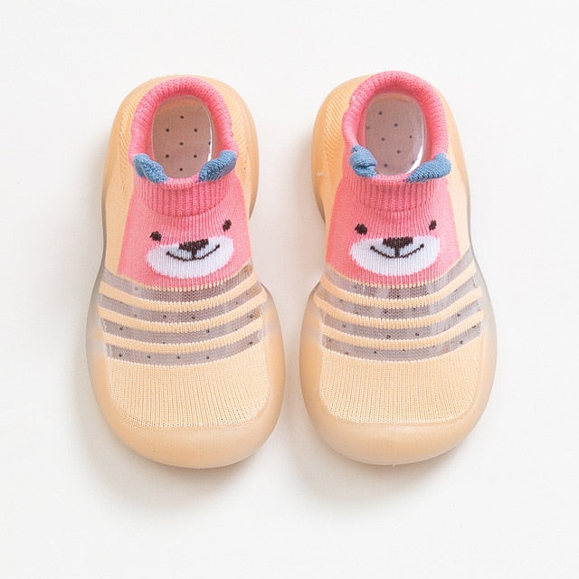 Summer Sock Shoes- Animal Print- Pink
