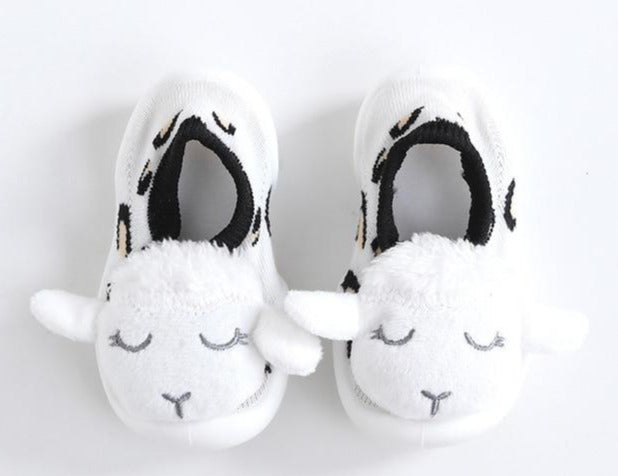 Baby Sheep Sock Shoes - White
