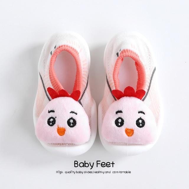 Flappy Rooster Sock Shoes- Pink