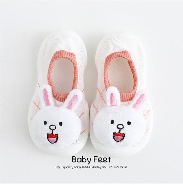 Bubbly Bunny Cartoon Doll Sock Shoes - Pink