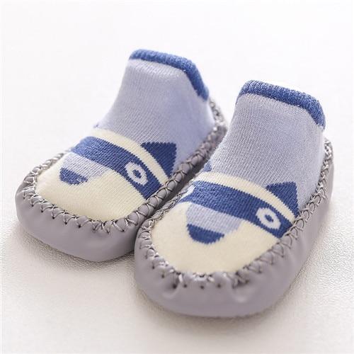 Animal Print Sock Shoes- Blue