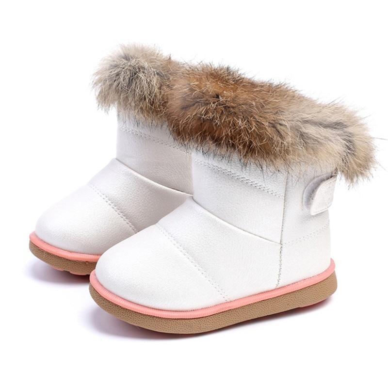 
                  
                    Rabbit Fur Cotton Boots - White
                  
                