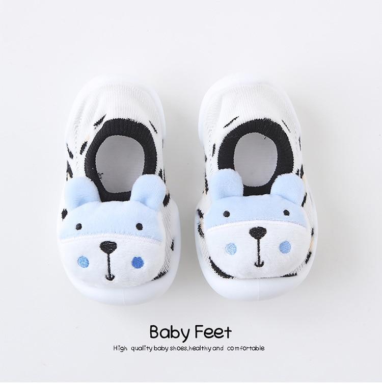 Bubbly Panda Sock Shoes - Blue